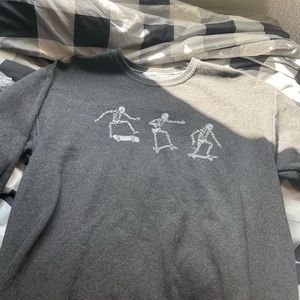 skeleton crewneck